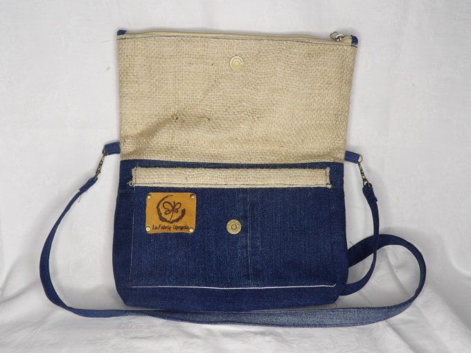 Sac Bandouilière Plié Jean et Jute