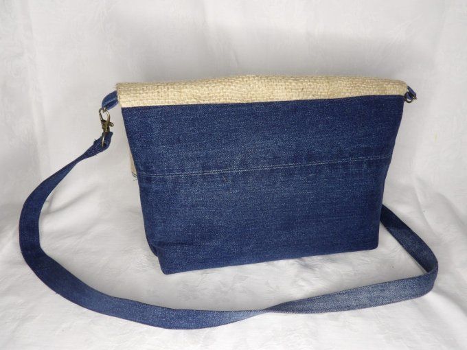 Sac Bandouilière Plié Jean et Jute